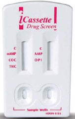 Abbott Rapid Dx North America LLC Drugs of Abuse Test iCassette™ 8-Drug Panel AMP, BAR, BZO, COC, mAMP/MET, OPI, PCP, THC Urine Sample 25 Tests