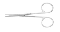 Miltex Strabismus Scissors MeisterHand® 4-1/2 Inch Length Surgical Grade Stainless Steel / Tungsten Carbide NonSterile Finger Ring Handle Straight Blunt Tip / Blunt Tip - M-557225-3155 - Each