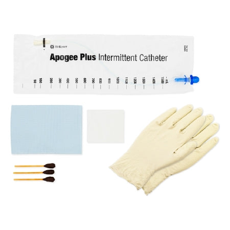 Hollister Intermittent Closed Catheter Kit Advance Plus™ Straight Tip 14 Fr. Without Balloon PVC