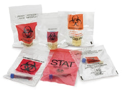 Medegen Medical Products LLC Specimen Transport Bag with Document Pouch Lab Guard® 8 X 10 Inch Polyethylene Zip Closure Biohazard Symbol / Storage Instructions NonSterile