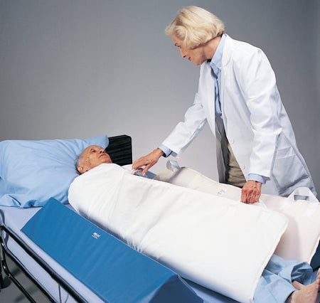 Skil-Care In-Bed Positioning Pad TLC Pad White / Blue 40 X 48 Inch 4 Handles