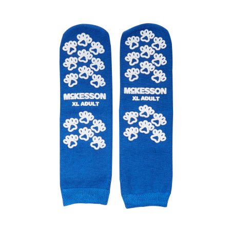 Slipper Socks McKesson Terries™ X-Large Royal Blue Above the Ankle