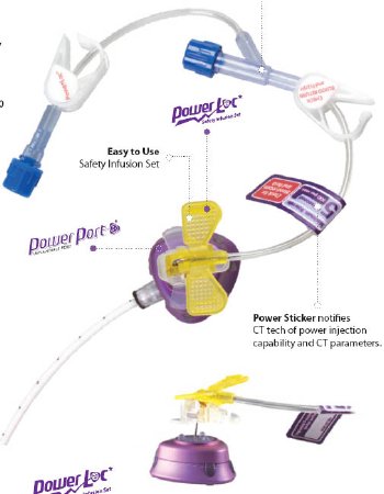 Bard Huber Infusion Set PowerLoc® 20 Gauge 1 Inch 8 Inch Tubing Without Port - M-561031-1308 - Each