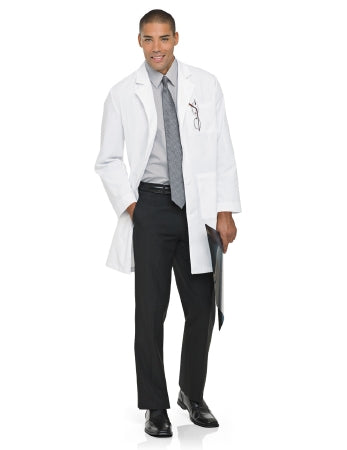 Landau Uniforms Lab Coat White Medium Knee Length Reusable
