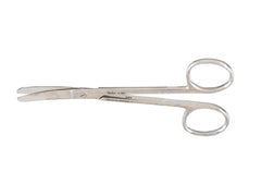 Miltex Plastic Surgery Scissors Miltex® Wagner 4-3/4 Inch Length OR Grade German Stainless Steel NonSterile Finger Ring Handle Curved Blade Blunt Tip / Blunt Tip - M-561202-4756 - Each