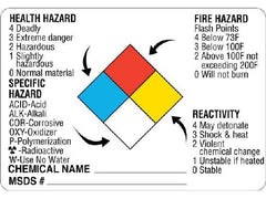 Shamrock Scientific Pre-Printed Label Shamrock Warning Label White Litho Paper Symbol / Diagram Black Biohazard 2 X 3 Inch - M-561643-1826 - Roll of 1