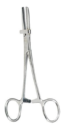 Miltex Tube Occluding Forceps Vantage® U.S. 5-3/4 Inch Length Floor Grade Stainless Steel NonSterile Ratchet Lock Finger Ring Handle Straight Serrated Jaws w/Guard - M-561701-2481 - Each