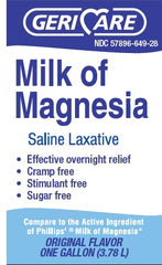 Laxative Geri-Care® Original Flavor Oral Suspension 3840 mL 400 mg / 5 mL Strength Magnesium Hydroxide