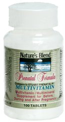 National Vitamin Company Prenatal Vitamin Supplement Vitamin A / Ascorbic Acid / Vitamin D / Vitamin E 4000 IU - 100 mg - 400 IU - 11 IU Strength Tablet 100 per Bottle