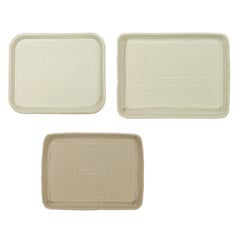 Lagasse Tray Chinet® 9 X 12 X 1 Inch White Molded Fiber