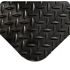 Fisher Scientific Anti-Fatigue Floor Mat Diamond-Plate SpongeCote® 2 X 3 Foot Black PVC / Nitrile Infused Sponge - M-564305-4987 - Each