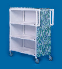 IPU Linen Cart with Cover Standard Line 3 Shelves PVC 3 Inch Twin Casters - M-564899-3351 - Each