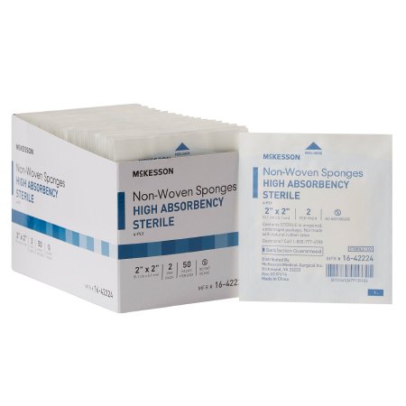 Cardinal USP Type VII Gauze Sponge Dermacea™ Cotton 12-Ply 4 X 4 Inch Square Sterile