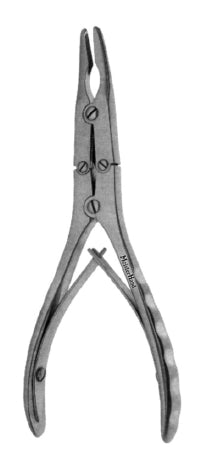 Miltex Rongeur MeisterHand® Ruskin Straight Double Action, Double Spring Plier Type Handle 3 mm Bite X 6 Inch Length - M-565104-1914 - Each