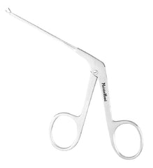 Miltex Micro Ear Forceps MeisterHand® Allis 3-1/4 Inch Length Surgical Grade German Stainless Steel NonSterile NonLocking Finger Ring Handle Straight Oval Alligator Cups - M-565121-2457 - Each