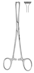 Miltex Tissue Forceps MeisterHand® Allis-Adair 6-1/2 Inch Length Surgical Grade German Stainless Steel NonSterile Ratchet Lock Finger Ring Handle Straight 9 X 10 Teeth - M-565204-1074 - Each