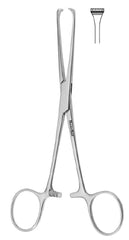 Miltex Tissue Grasping Forceps MeisterHand® Boys-Allis 6 Inch Length Surgical Grade German Stainless Steel NonSterile Ratchet Lock Finger Ring Handle Straight 5 X 6 Teeth - M-565365-4975 - Each