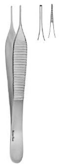 Miltex Micro Dressing Forceps MeisterHand® Adson 4-3/4 Inch Length Surgical Grade German Stainless Steel NonSterile NonLocking Thumb Handle Straight Serrated Tips - M-565374-4299 - Each