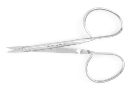 Iris Scissors MeisterHand® 3-7/8 Inch Length OR Grade Stainless Steel NonSterile Ribbon-Type Finger Ring Handle Straight Sharp Tip / Sharp Tip