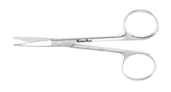 Miltex Iris Scissors MeisterHand® Knapp 4 Inch Length Surgical Grade Stainless Steel NonSterile Finger Ring Handle Straight Sharp Tip / Blunt Tip - M-565407-1140 - Each