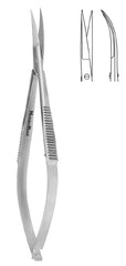 Stitch Scissors MeisterHand® Westcott 4-1/2 Inch Length Surgical Grade Stainless Steel NonSterile Finger Ring Handle Curved Sharp Tip / Sharp Tip