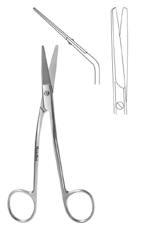 Miltex Dorsal Scissors MeisterHand® Fomon 5-1/2 Inch Length Surgical Grade Angled - M-565451-1257 - Each