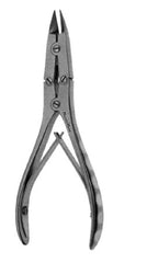 V. Mueller Forceps V. Mueller® House-Wullstein 8.1 cm Surgical Grade Stainless Steel NonSterile NonLocking Finger Ring Handle Curved Oval Cup Bent Left - M-835315-4482 - Each