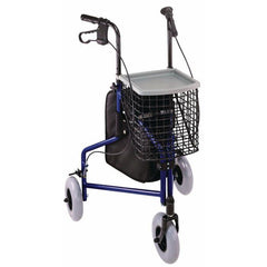 3 Wheel Steel Rollator - Blue - Axiom Medical Supplies