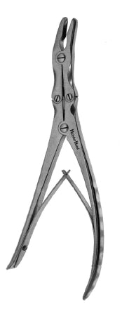 Miltex Rongeur MeisterHand® Leksell Standard Curved Double Spring Plier Type Handle 3 mm Bite X 9-1/2 Inch Length - M-565501-3600 - Each