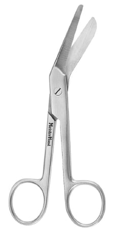 Episiotomy Scissors MeisterHand® Braun 5-1/2 Inch Length Surgical Grade Stainless Steel NonSterile Finger Ring Handle Side Angled Blunt Tip / Blunt Tip