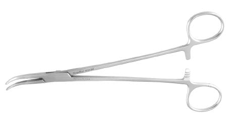 Miltex Tonsil Hemostat Forceps MeisterHand® Sawtell 7-1/2 Inch Length Surgical Grade German Stainless Steel NonSterile Ratchet Lock Finger Ring Handle Full Curved Serrated Tips - M-565572-2396 - Each