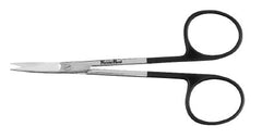 Miltex Iris Scissors MeisterHand® SuperCut 4-1/2 Inch Length Surgical Grade Stainless Steel NonSterile Finger Ring Handle Curved Sharp Tip / Sharp Tip - M-565646-3764 - Each