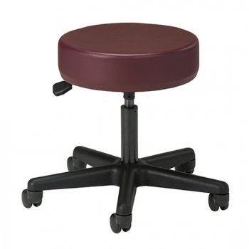 Clinton Industries Exam Stool Standard Series Backless Pneumatic Height Adjustment 5 Casters Black