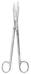 Miltex Cartilage Scissors MeisterHand® Martin 8 Inch Length Surgical Grade Stainless Steel NonSterile Finger Ring Handle Curved Sharp Tip / Sharp Tip - M-566252-1352 - Each