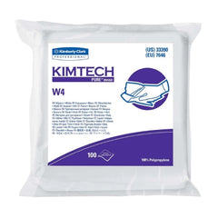 Kimberly Clark Cleanroom Wipe KIMTECH PURE W4 ISO Class 4 White NonSterile Polypropylene 9 X 9 Inch Disposable - M-566444-2406 - Pack of 100