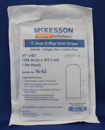 Mobile X-Ray Drape McKesson 41 X 65 Inch X-Ray or C-Arm Image Intensifiers