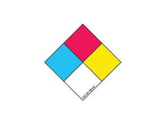 Shamrock Scientific Pre-Printed Label Shamrock Warning Label Blue, Red. White, Yellow Krome Symbol Color Block Biohazard 1 X 1 Inch - M-566859-1359 - Roll of 1