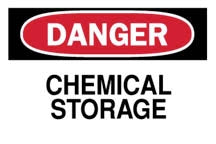 Fisher Scientific Door Sign Caution Brady™ Danger Chemical Storage - M-567733-1198 - Each