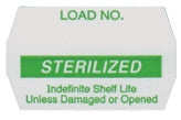 SPS Medical Supply Pre-Printed Label Barkley® Advisory Label White Sterilized Green Sterilization Label - M-568596-3615 - Box of 12