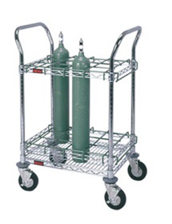 Alimed Oxygen Cart AliMed® Chrome Plated Steel 20 X 27 X 40 Inch Silver