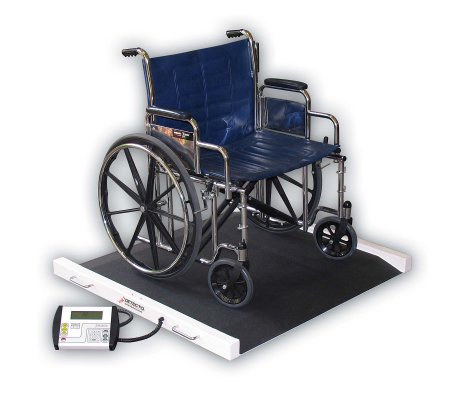 Detecto Scale Bariatric Floor Scale Detecto® Digital Display 1000 lbs. / 474 kg Capacity Black / White Battery Operated