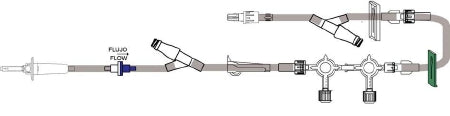 ICU Medical Primary Administration Set 15 Drops / mL Drip Rate 126 Inch Tubing 2 Ports - M-570708-1509 - Case of 25