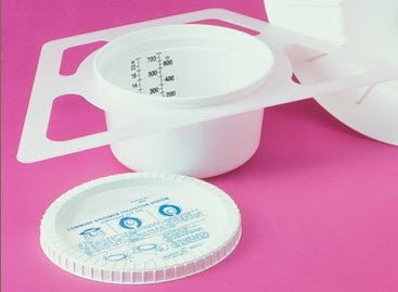 Cardinal Commode Specimen Collector Dover™ 6 X 8 X 10 Inch Plastic 700 mL (24 oz.) Snap-On Lid Instructions For Use NonSterile - M-1172350-4915 - Case of 60