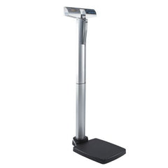 Health O Meter Column Scale with Height Rod Health O Meter® Digital Display 550 lbs / 250 kg Weight Capacity Black / Gray AC Adapter / Battery Operated