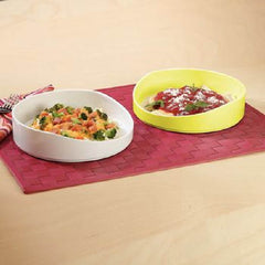 Patterson Medical Supply Hi-Lo Dish White Reusable Melamine Plastic 7-1/4 Inch Diameter