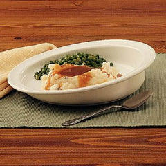 Patterson Medical Supply Hi-Lo Scoop Plate Sammons Preston White Reusable Polypropylene 9 Inch Diameter