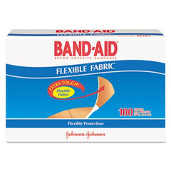 Band-Aid® Flexible Fabric Premium Adhesive Bandages, 3/4" x 3", 100/Box