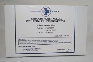 Progressive Medical Huber Needle 20 Gauge 3-1/2 Inch