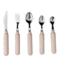 Patterson Medical Supply Teaspoon Comfort Grip Right-Left Handed / Bendable White Stainless Steel
