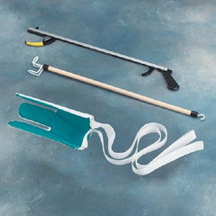 Patterson Medical Supply ADL Hip / Knee Equipment Kit SammonsPreston® Assistive Device Kit 4 Reacher - 26 Inch Length / Dressing Stick - 26 Inch Length